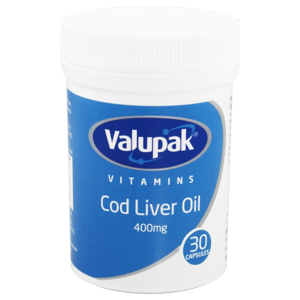 Valupak Cod Liver Oil 400mg X 30 - Made In UK