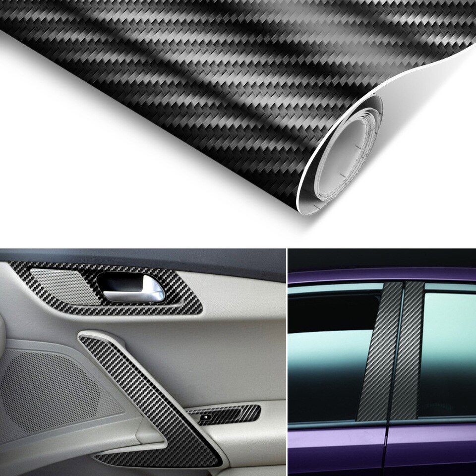 3D Carbon Fiber Vinyl Car Wrap Sheet Roll Film Sticker Decal