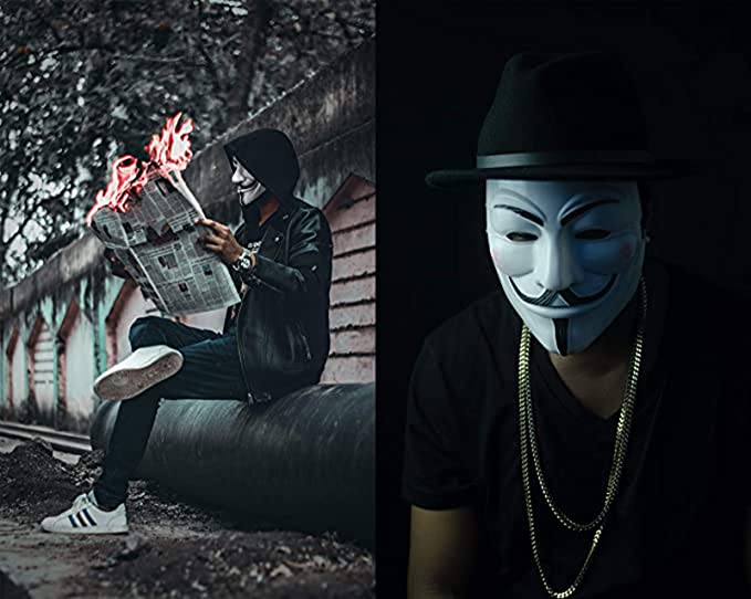 Anonymous Hacker Vendetta Guy Face Mask Halloween Fancy Party Cosplay