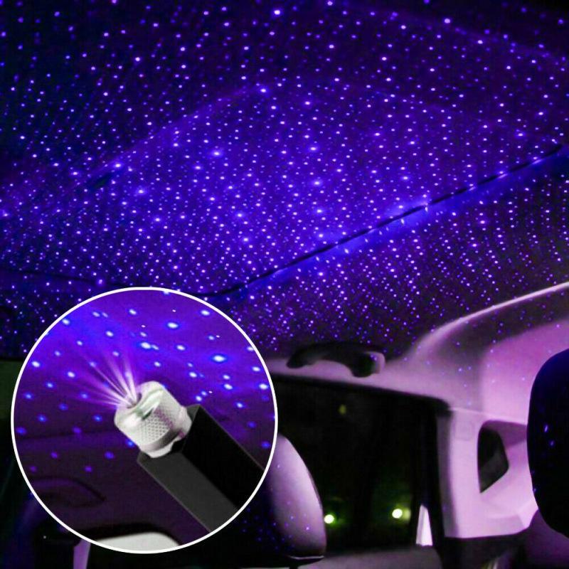 Car Styling Mini LED USB Roof Star Night Lights Projector Ambient Atmosphere Galaxy Lamp Decoration