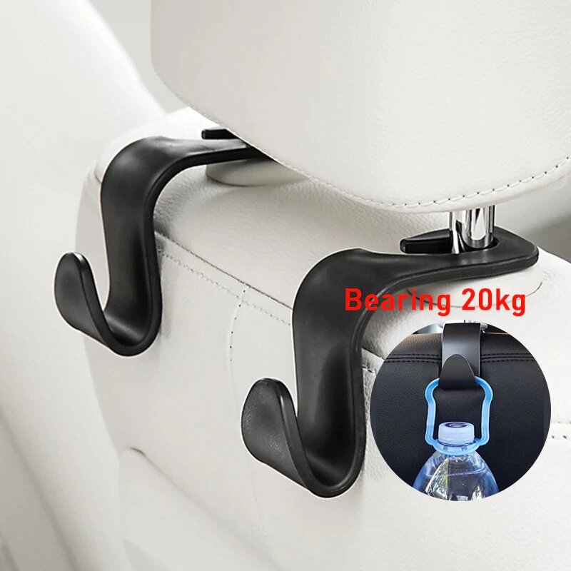 2pcs Universal Car Seat Back Hook Portable Hanger Holder Storage For Car Bag Purse Cloth