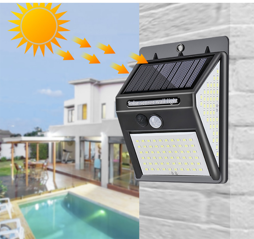 Solar LED Lights Outdoor Motion Sensor Lights Wireless IP65 Waterproof Outdoor Solar Security Lights