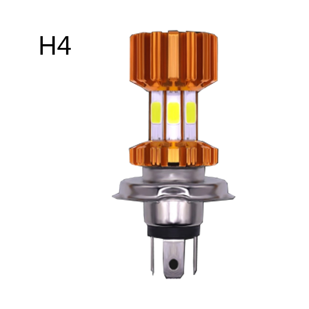 Motorcycle Headlight H4 BA20D COB 12V 75W 6 LED moto High/Low Beam Led Bulbs Super Bright 1pcs