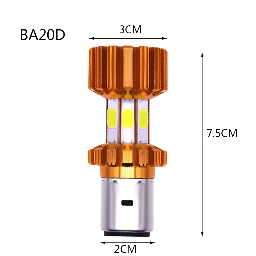 Motorcycle Headlight H4 BA20D COB 12V 75W 6 LED moto High/Low Beam Led Bulbs Super Bright 1pcs