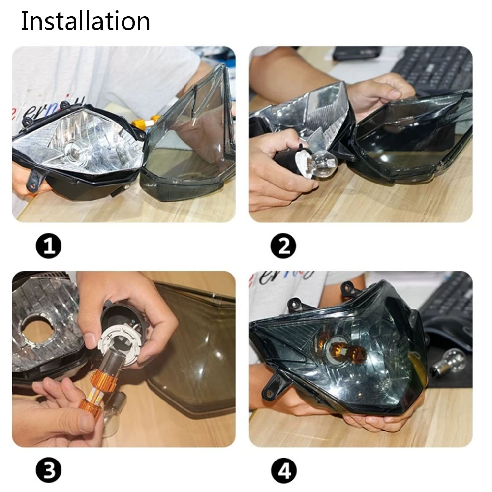 Motorcycle Headlight H4 BA20D COB 12V 75W 6 LED moto High/Low Beam Led Bulbs Super Bright 1pcs