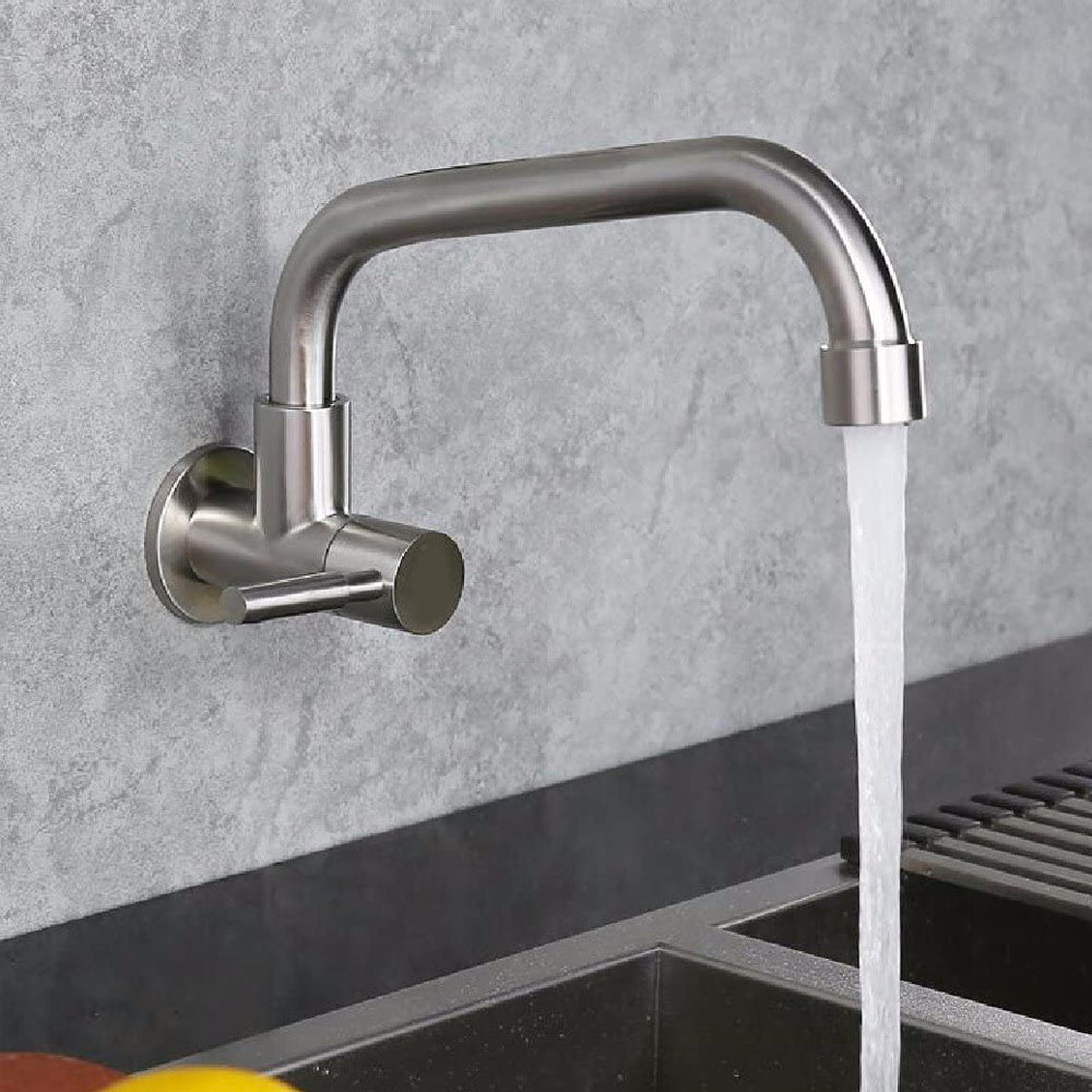 In-wall SUS304 Stainless steel Faucet Sink cold water Faucet Single Hole Faucet Single Handle