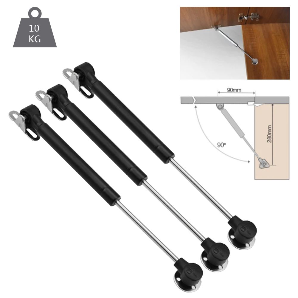 Hydraulic rod pneumatic rod Gas Struts for Cabinets 100N 22lb Soft Open Gas Spring Lid Stay Cabinet Door Lift Support
