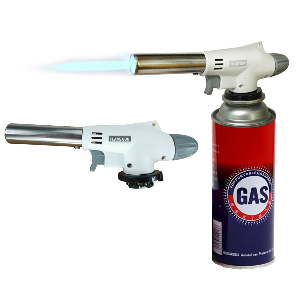 Butane Gas Torch Lighter Culinary Cooking Adjustable Flame with Reverse Use for BBQ Jewelry Welding