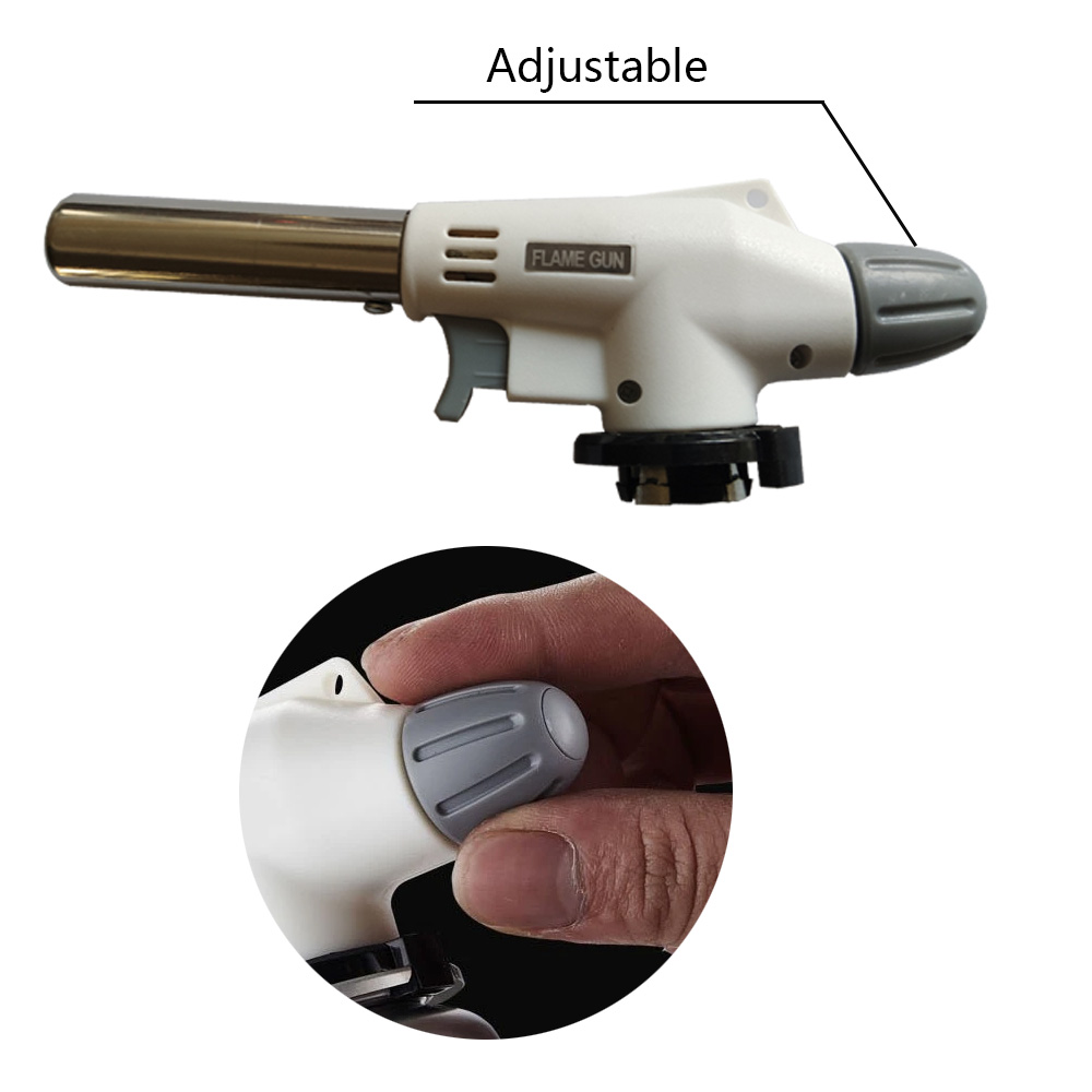 Butane Gas Torch Lighter Culinary Cooking Adjustable Flame with Reverse Use for BBQ Jewelry Welding