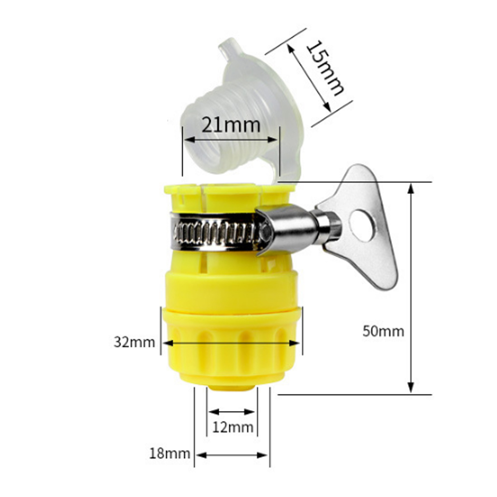 Garden Water Hose Connector with Clamp 1/2 Inch Adjustable Garden Hose Pipe Tube Tap Adapter Quick Connect