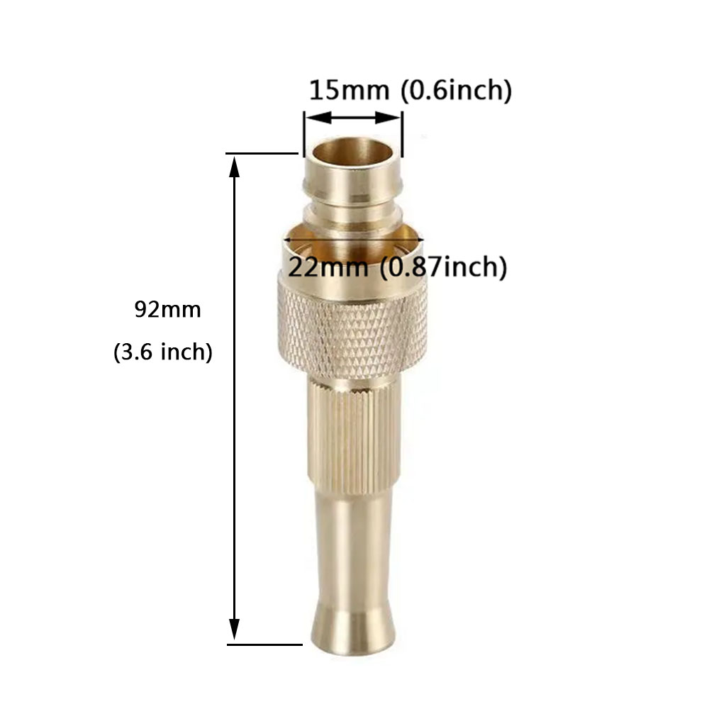 Brass Hose Nozzle Sprayer Adjustable High-pressure Jet Sweeper Sprinkler Water Gun Watering Car Wash