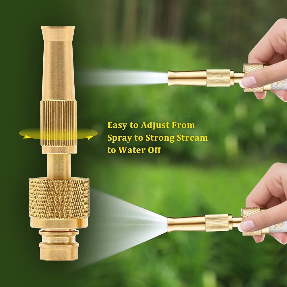 Brass Hose Nozzle Sprayer Adjustable High-pressure Jet Sweeper Sprinkler Water Gun Watering Car Wash