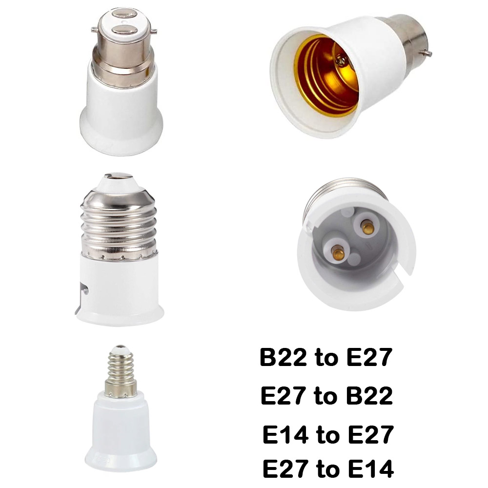 Lamp Holder Household B22 E27 E14 Light Bulb Socket Adapter Converter Base Conversion Socket 1 pcs