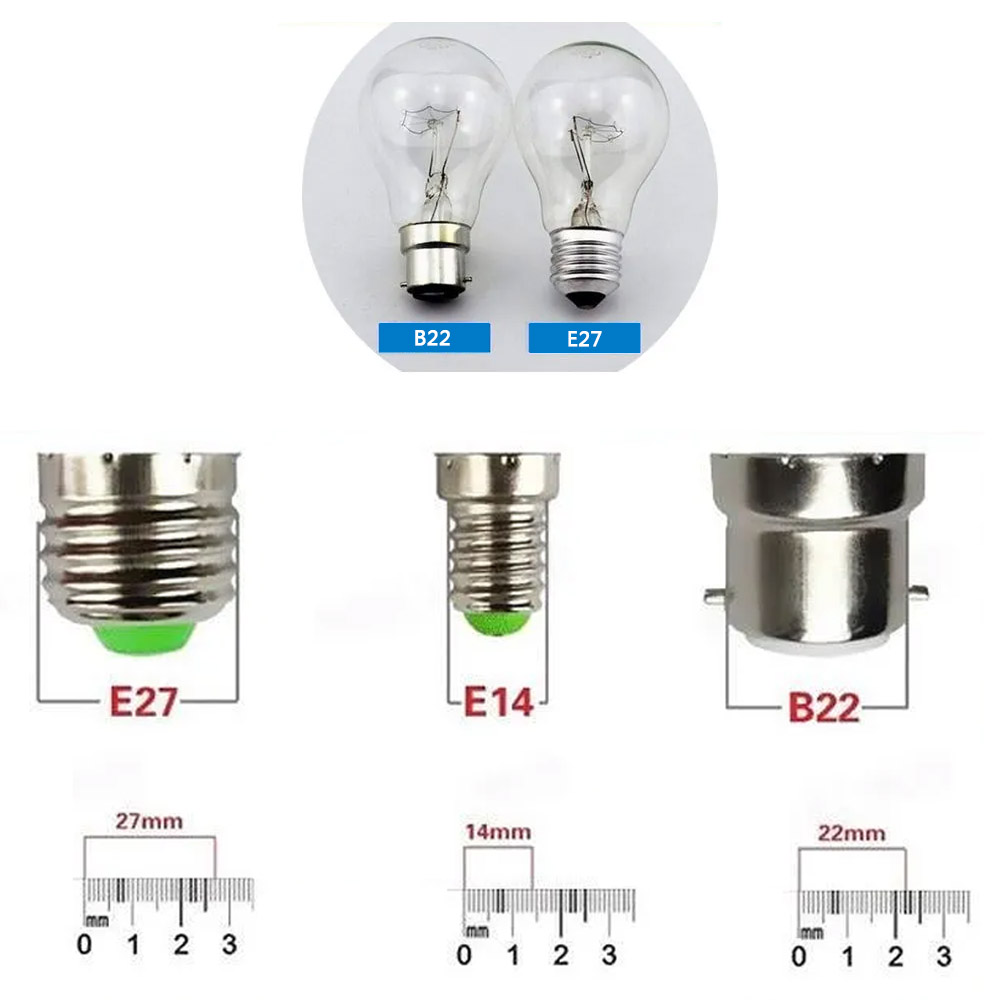 Lamp Holder Household B22 E27 E14 Light Bulb Socket Adapter Converter Base Conversion Socket 1 pcs