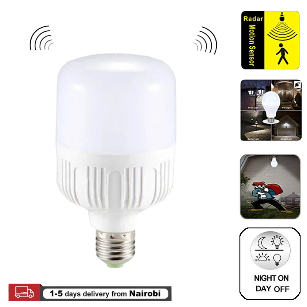 Motion Sensor Light E27 Bulbs 20W Motion Activated Dusk to Dawn Security Light Bulb for Hallway