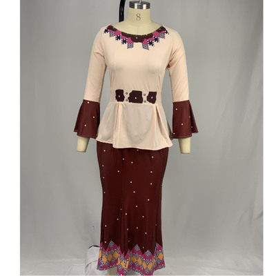 2021 High quality Summer African Dress dress For Women Ankara Long Dress Ladies Patchwork Robe Africaine Femme Clothes