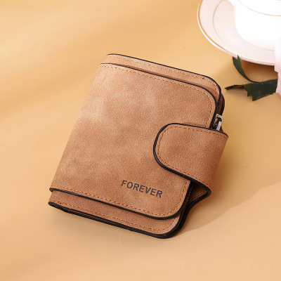 2021 High quality Vintage Women Wallet Small Zipper Coin Purse PU Leather Female Wallet Brand Designer Women Purse