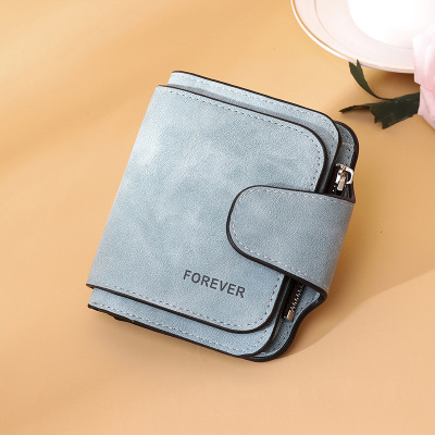 2021 High quality Vintage Women Wallet Small Zipper Coin Purse PU Leather Female Wallet Brand Designer Women Purse