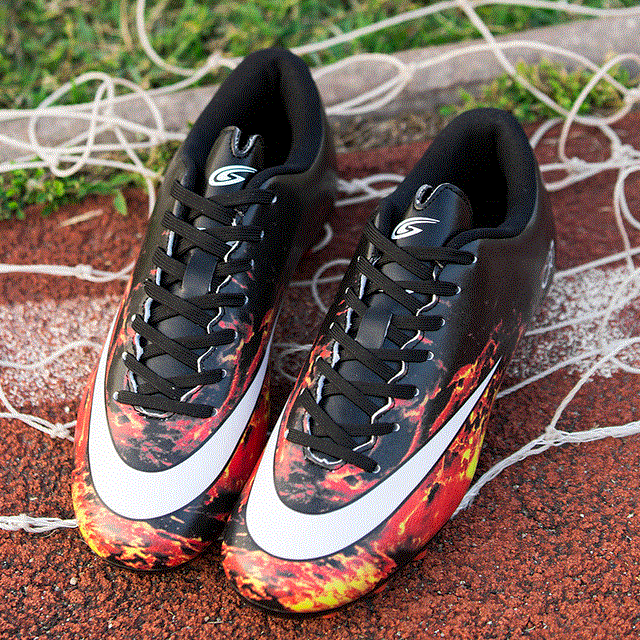 2021 High quality Outdoor Men Boys Soccer Shoes Football Boots High Ankle Kids Cleats Training Sport Sneakers Size 34-44