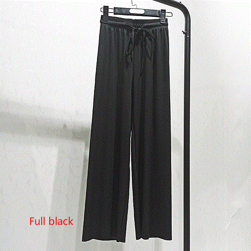 2021 High quality Soft Comfort Women Pants  New High Waist Casual Summer Slacks Pants Women Ice Silk Ankle-Length Long Trousers Female Slacks