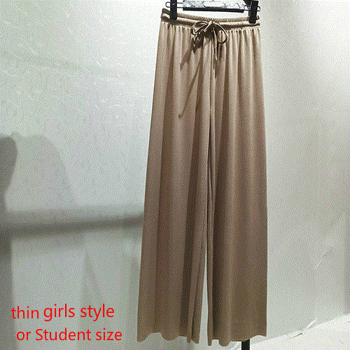 2021 High quality Soft Comfort Women Pants  New High Waist Casual Summer Slacks Pants Women Ice Silk Ankle-Length Long Trousers Female Slacks