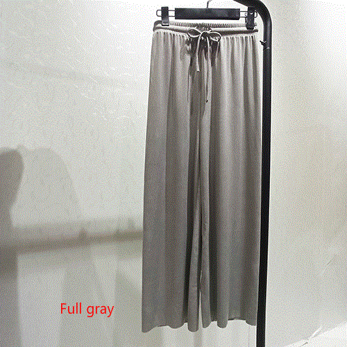 2021 High quality Soft Comfort Women Pants  New High Waist Casual Summer Slacks Pants Women Ice Silk Ankle-Length Long Trousers Female Slacks