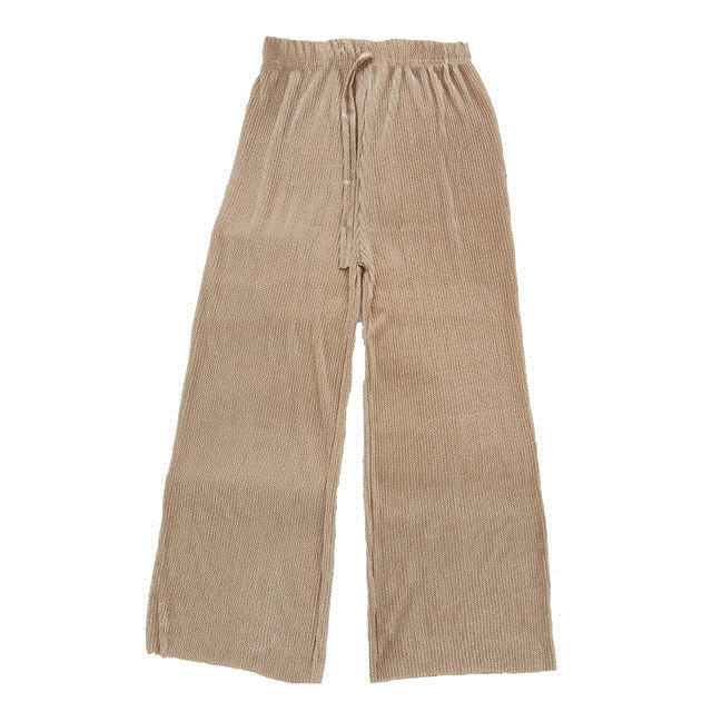 2021 High quality Summer Wide Leg Pants For Women Casual Elastic High Waist New Fashion Loose Long Pants Pleated Pant Trousers Femme