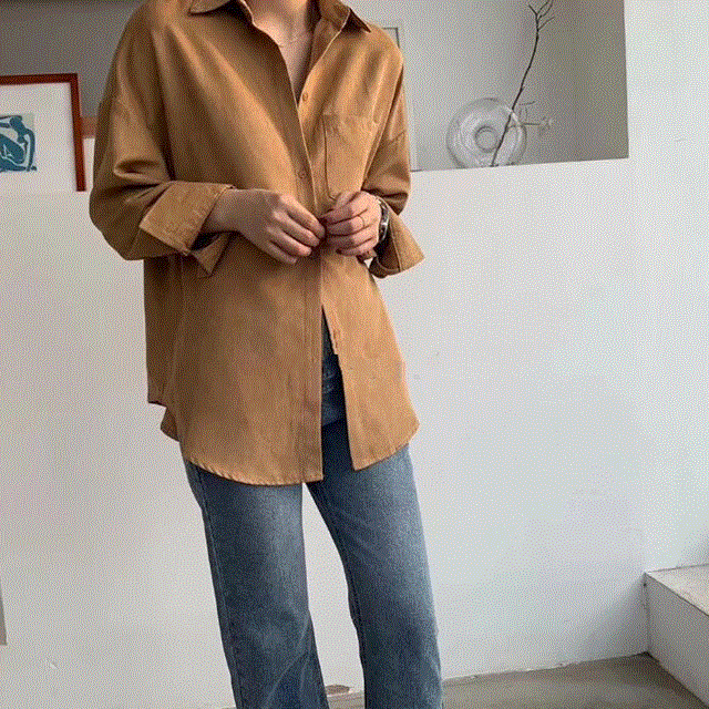 2021 High quality White Blouse Women Suede Long Sleeve Formal Shirt  Autumn Lapel Ladies Blouse Streetwear 8866