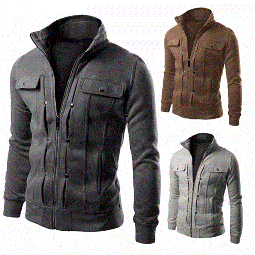 2021 High quality Spring Autumn Men's Cardigan Multi Button Hoodies Fashion Sweatshirt Casual Male Tracksuits Men Brand Clothing