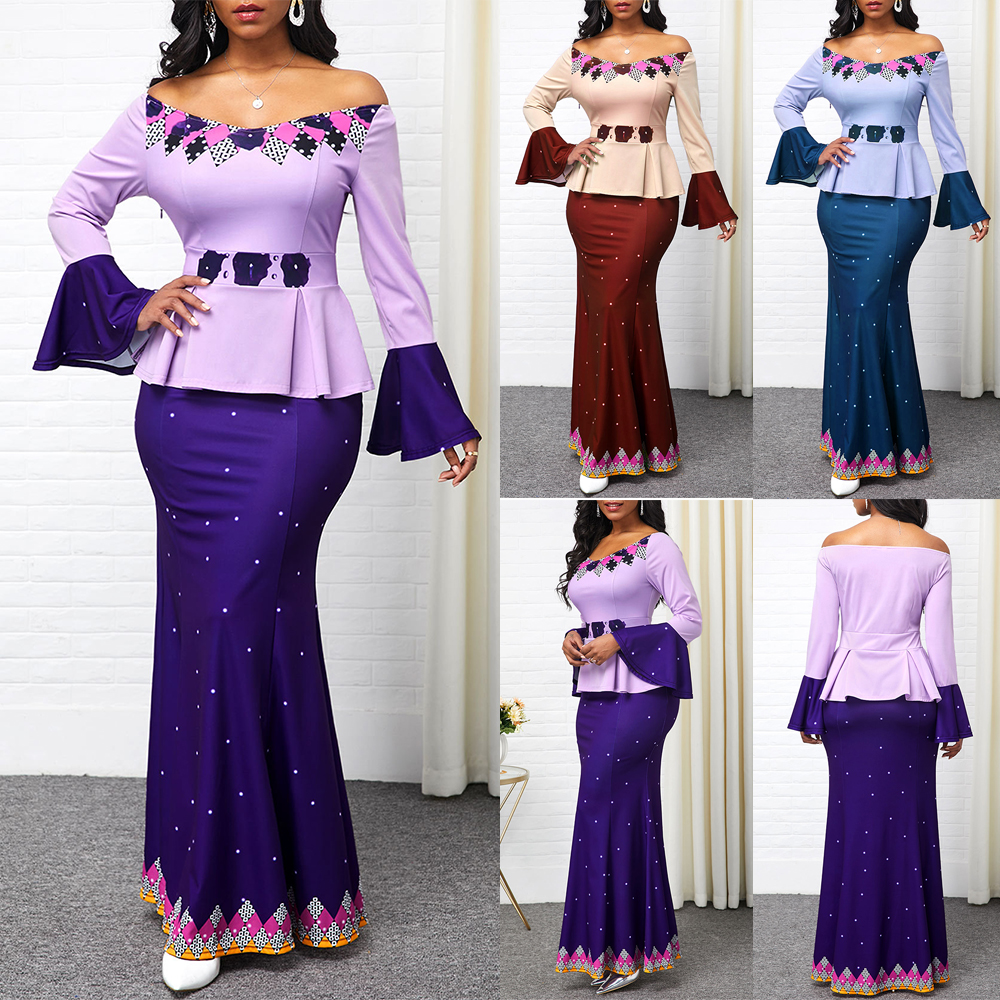 2021 High quality Summer African Dress dress For Women Ankara Long Dress Ladies Patchwork Robe Africaine Femme Clothes