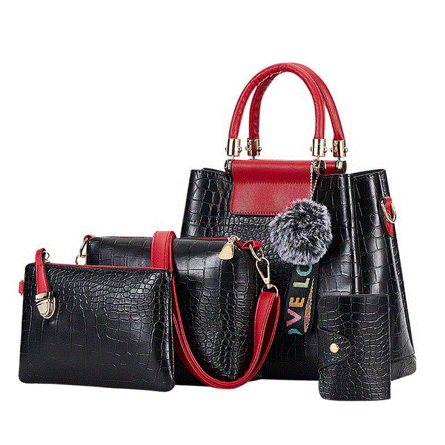 2021 High quality 4Pcs Women Bags Luxury Female Handbags PU Leather Shoulder Bags Brand Composite Bags Crossbody