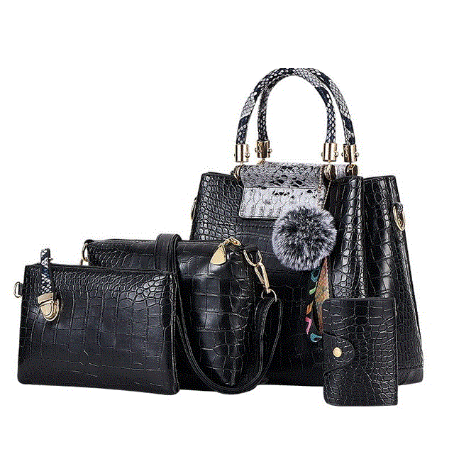2021 High quality 4Pcs Women Bags Luxury Female Handbags PU Leather Shoulder Bags Brand Composite Bags Crossbody