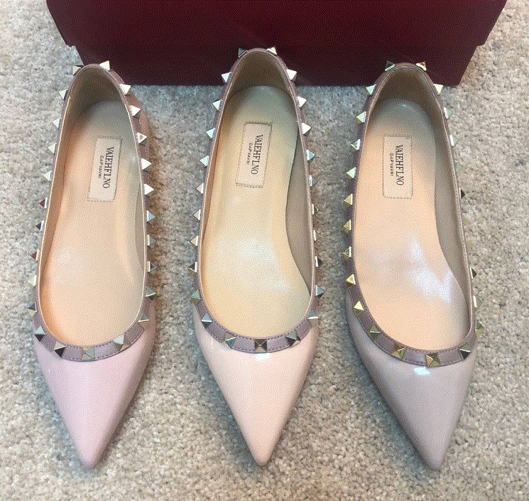 2021 High quality women shoes flat rivets shoes PU leather Ballet shoes flat heels boat shoes single shoes 34-43