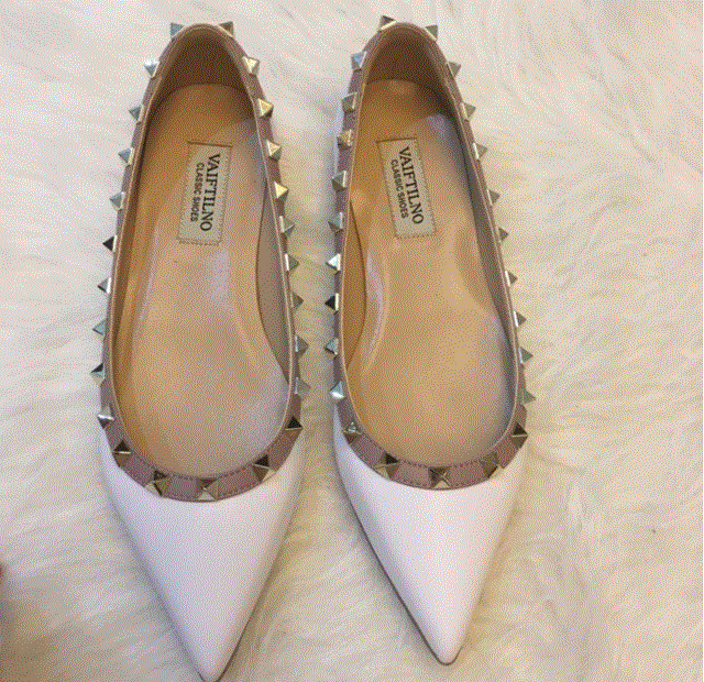 2021 High quality women shoes flat rivets shoes PU leather Ballet shoes flat heels boat shoes single shoes 34-43