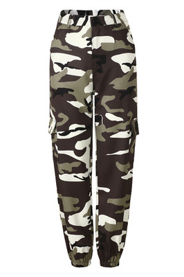 2021 High quality Women Camouflage Pants Cargo Trousers Casual Pockets Long Pants High Quality Hip Hop Pants 7 Color