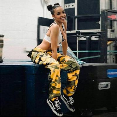 2021 High quality Women Camouflage Pants Cargo Trousers Casual Pockets Long Pants High Quality Hip Hop Pants 7 Color