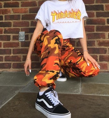 2021 High quality Women Camouflage Pants Cargo Trousers Casual Pockets Long Pants High Quality Hip Hop Pants 7 Color