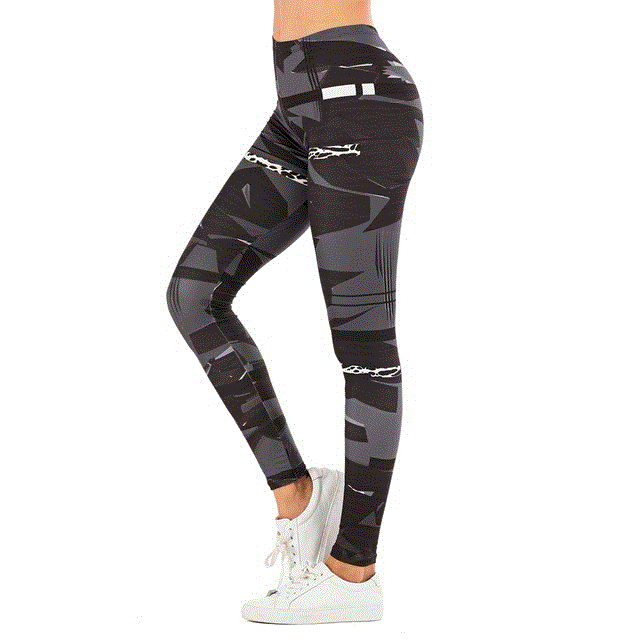 2021 High quality Sexy Women Legging leaf Printing Fitness leggins Fashion Slim legins High Waist Leggings Woman Pants
