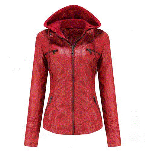 2021 High quality New Women Autumn Winter Faux Soft Leather Jackets Coats Lady Black PU Zipper Motorcycle Streetwear