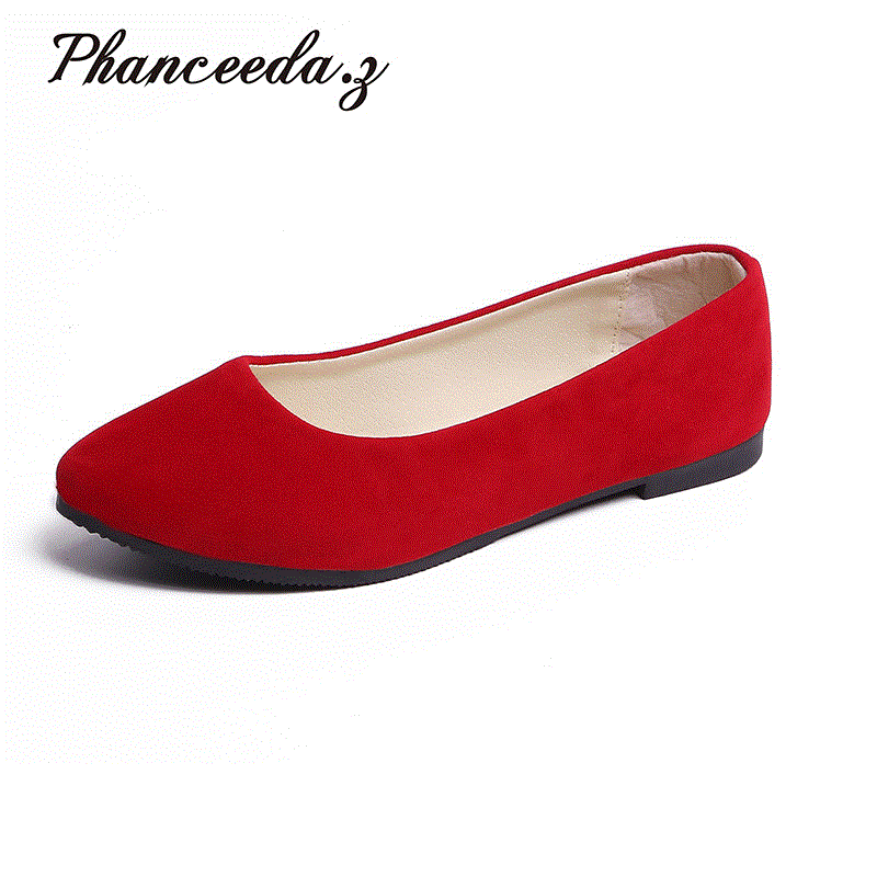 2021 High quality New Spring Shoes Women Flat Shoes  European Style Loafers Round Toe Casual Shoes Plus Size -42