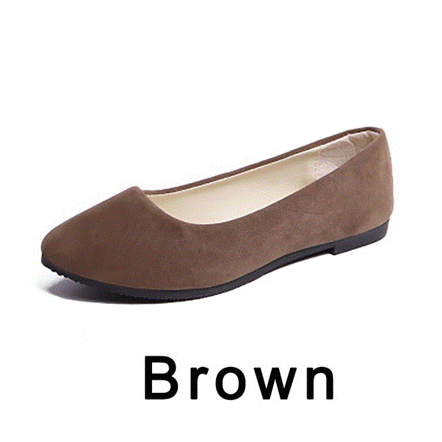 2021 High quality New Spring Shoes Women Flat Shoes  European Style Loafers Round Toe Casual Shoes Plus Size -42