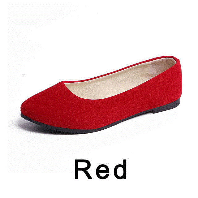 2021 High quality New Spring Shoes Women Flat Shoes  European Style Loafers Round Toe Casual Shoes Plus Size -42