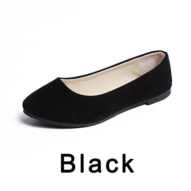 2021 High quality New Spring Shoes Women Flat Shoes  European Style Loafers Round Toe Casual Shoes Plus Size -42