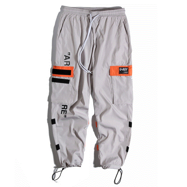2021 High quality Men's Side Pockets Cargo Harem Pants  Hip Hop Casual Male Tatical Joggers Trousers Fashion Casual Streetwear Pants