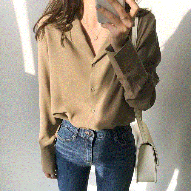 2021 High quality Womens Tops Blouses Solid White Chiffon Blouse Office Shirt Blusas Long Sleeve Women Shirts Clothes
