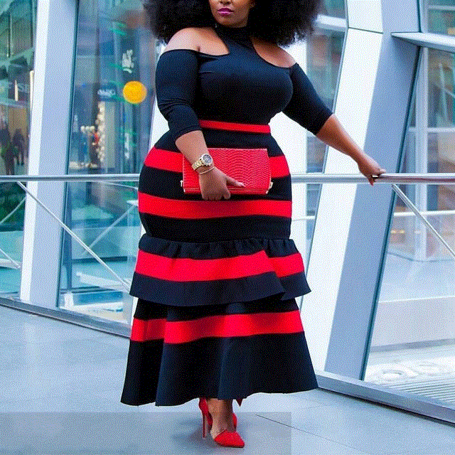 2021 High quality African Women Big Size Dress Patchwork Ankle Length High Waist Summer Elegant Evening Party Dresses