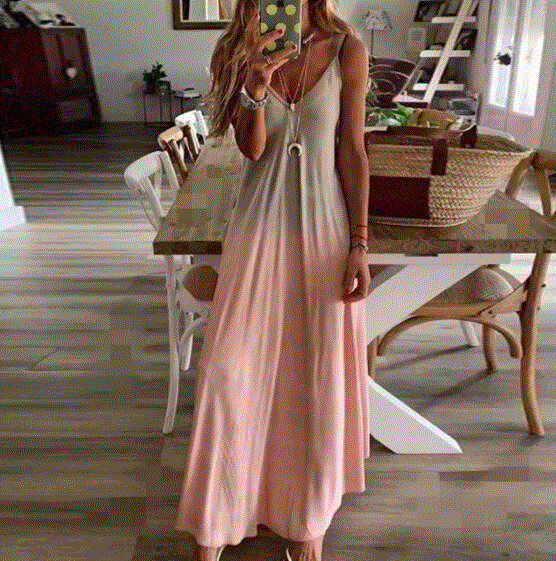 2021 High quality Women Casual Loose Strap Dress Beach Summer Sexy Boho Bow Camis Maxi Dress Plus Sizes Dresses