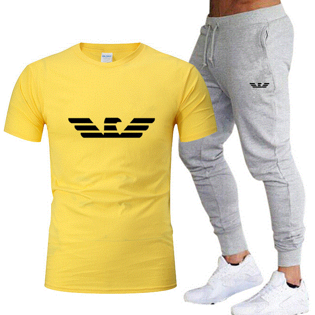 2021 High quality Fashion new men sportswear running jogging men running fitness clothes men sports two-piece suit