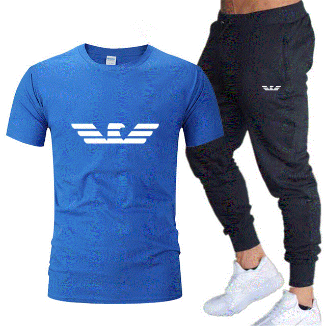 2021 High quality Fashion new men sportswear running jogging men running fitness clothes men sports two-piece suit