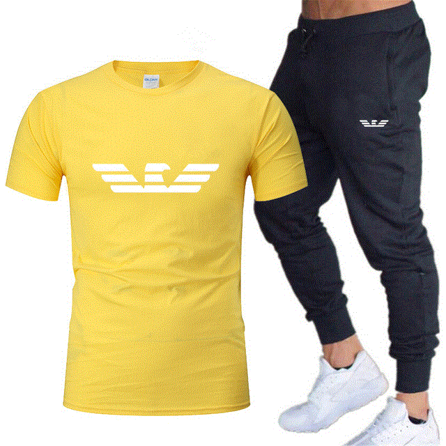 2021 High quality Fashion new men sportswear running jogging men running fitness clothes men sports two-piece suit
